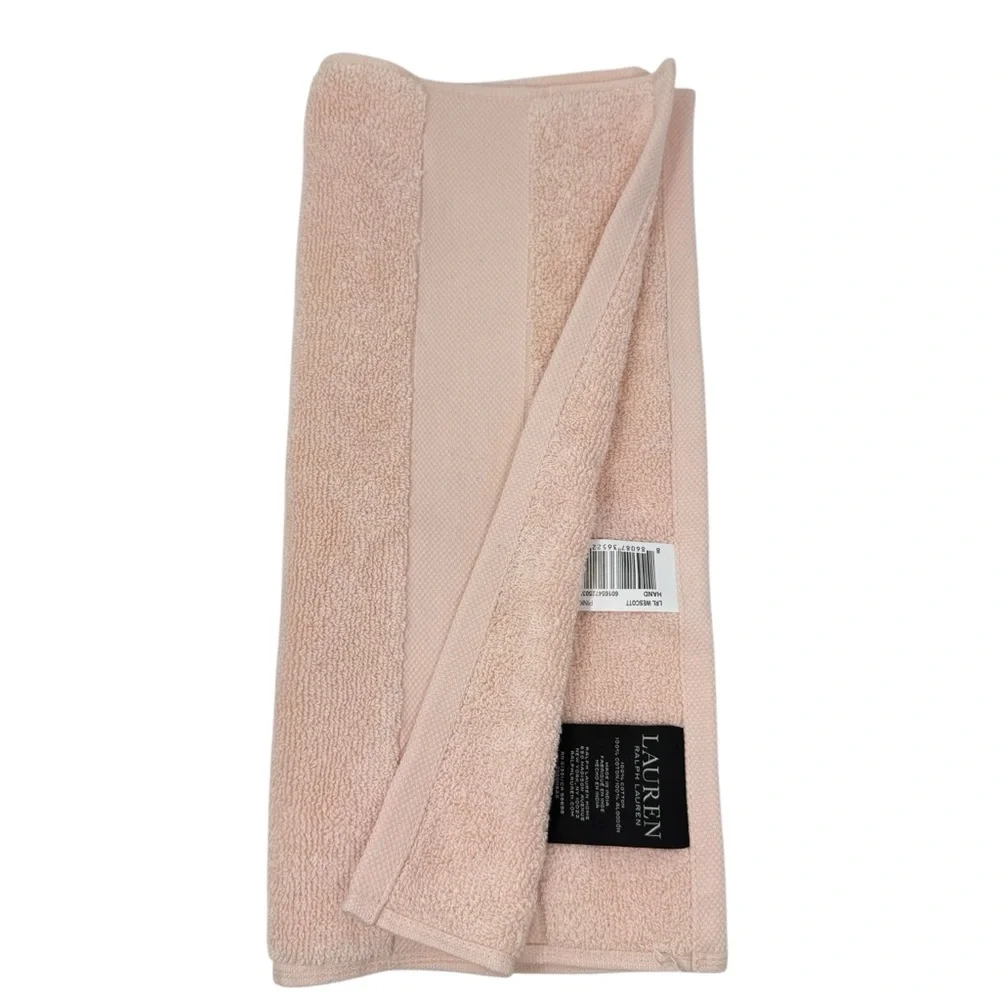 Lauren Ralph Lauren Wescott light pink Hand Towel cotton NWT